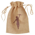 The Small Natural Drawstring Jute Tote Bag